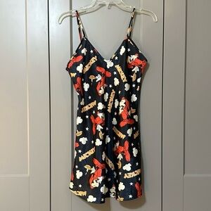 Vintage 90s Mickey Unlimited Disney Nightgown Slip Sleepy Mickey Blue Size Small